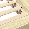 vidaXL sonoma tölgyszínű szerelt fa ágykeret 100 x 200 cm