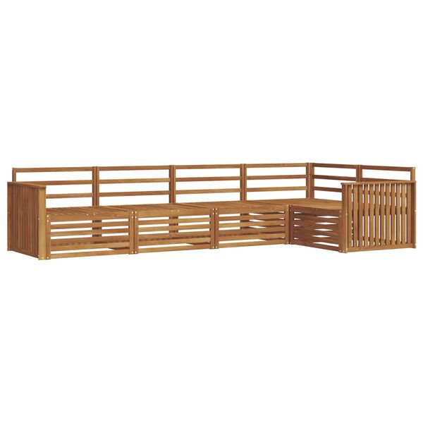 vidaXL K&uuml;lt&eacute;ri kanap&eacute; szett 5 pcs Term&eacute;szetes T&ouml;m&ouml;r Ak&aacute;cfa