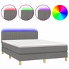 vidaXL s&ouml;t&eacute;tsz&uuml;rke sz&ouml;vet rug&oacute;s &eacute;s LED-es &aacute;gy matraccal 140x190 cm