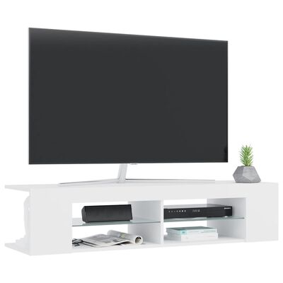 vidaXL fehér TV-szekrény LED-lámpákkal 135 x 39 x 30 cm
