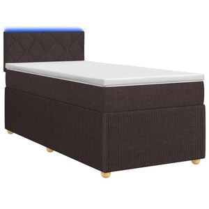 vidaXL Boxspring &aacute;gy matraccal S&ouml;t&eacute;t Barna 80 x 200 cm Sz&ouml;vet