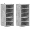 vidaXL 2 db betonsz&uuml;rke szerelt fa cipősszekr&eacute;ny 31,5 x 35 x 70 cm