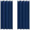vidaXL Fekete F&uuml;gg&ouml;ny Gyűrűkkel 2 db S&ouml;t&eacute;t k&eacute;k 225 x 140 cm Poli&eacute;szter