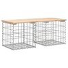 vidaXL t&ouml;m&ouml;r fenyőfa gabion kerti pad 103x44x42 cm