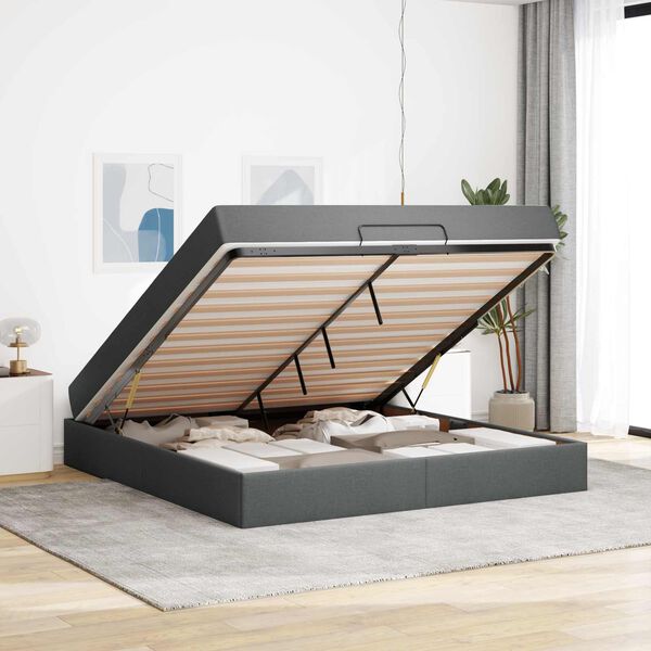 vidaXL &Aacute;gykeret matraccal matracmal 2 pcs Hom&aacute;lyos Sz&uuml;rke sz&ouml;vet