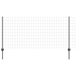 vidaXL Eur&oacute;pai ker&iacute;t&eacute;s oszloppal 10 x 1 m PVC-bevonatos ac&eacute;l Sz&uuml;rke