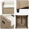 vidaXL Kerti Sz&eacute;k 2 pcs Beige &eacute;s kr&eacute;m 56 x 60 x 112 cm