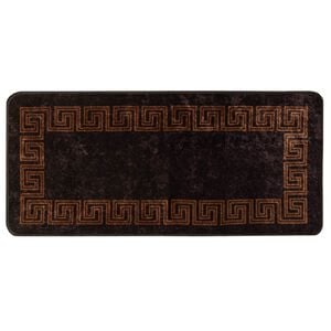 vidaXL Szőnyeg fut&oacute; MARSA Fekete 50 x 100 cm Poli&eacute;szter &eacute;s PVC