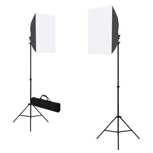vidaXL 2 db fekete ac&eacute;l professzion&aacute;lis st&uacute;di&oacute;l&aacute;mpa 40 x 60 cm