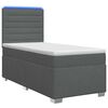 vidaXL Boxspring &aacute;gy matraccal &eacute;s LED-del S&ouml;t&eacute;tsz&uuml;rke 90 x 190 cm