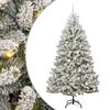 vidaXL Mű kar&aacute;csonyfa 210 cm 300 LED Meleg feh&eacute;r PVC &eacute;s Ac&eacute;l