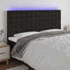 vidaXL fekete sz&ouml;vet LED-es fejt&aacute;mla 200x5x118/128 cm