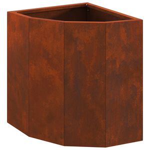 vidaXL Sarok Vir&aacute;gtart&oacute; Rozsd&aacute;s 30 x 30 x 35 cm időj&aacute;r&aacute;s&aacute;ll&oacute; ac&eacute;l