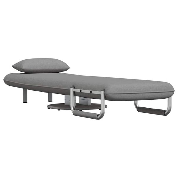 vidaXL világosszürke forgó szövet fekvőszék