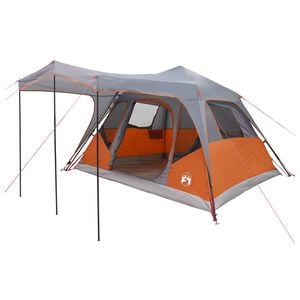 vidaXL Csal&aacute;di S&aacute;tor tetővel Sz&uuml;rke &eacute;s narancs 305 x 275 x 190 cm