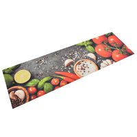 vidaXL mosható zöldségmintás bársony konyhai szőnyeg 45x150 cm
