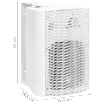 vidaXL 2 db fehér beltéri/kültéri fali sztereó hangszóró 100 W