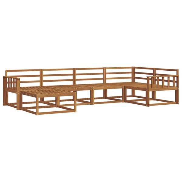 vidaXL K&uuml;lt&eacute;ri kanap&eacute; szett 6 pcs Term&eacute;szetes T&ouml;m&ouml;r Ak&aacute;cfa