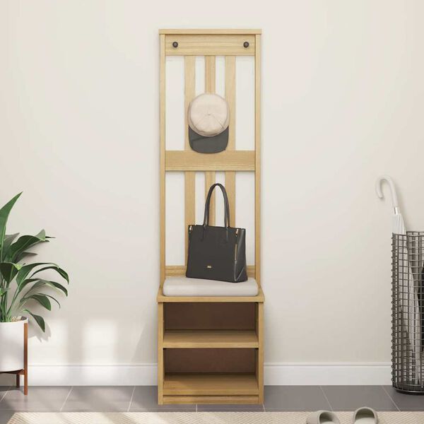 vidaXL SANDNES tömör fenyőfa előszobafa 45x40x159,5 cm