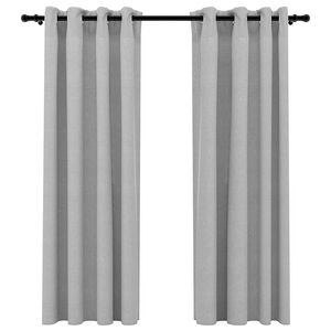 vidaXL 2 db sz&uuml;rke, v&aacute;szonhat&aacute;s&uacute; s&ouml;t&eacute;t&iacute;tőf&uuml;gg&ouml;ny fűzőkarik&aacute;val 140 x 175 cm