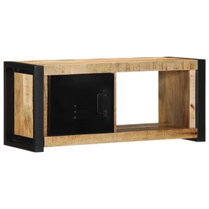 vidaXL TV szekr&eacute;ny 80x30x35 cm t&ouml;m&ouml;r durva fa Mango