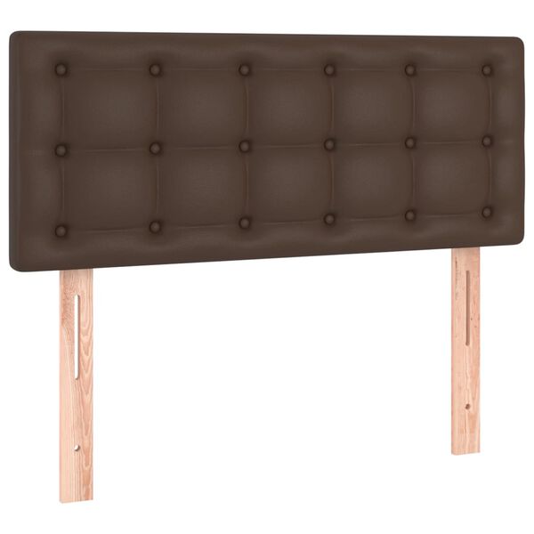 vidaXL barna műbőr LED-es fejt&aacute;mla 90 x 5 x 78/88 cm