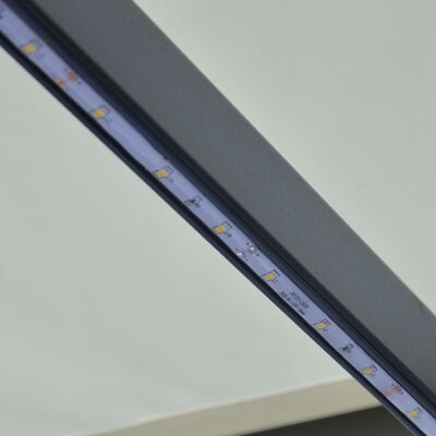 vidaXL krémszínű szélérzékelős és LED-es napellenző 400 x 300 cm