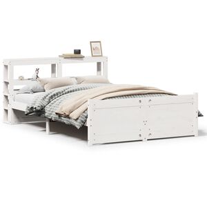vidaXL feh&eacute;r t&ouml;m&ouml;r fenyőfa &aacute;gykeret fejt&aacute;ml&aacute;val 135 x 190 cm