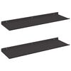 vidaXL Lebegő polc Falra szerelhető 2 pcs Fekete 60 x 18 x 2,5 cm Ac&eacute;l