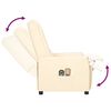 vidaXL krémszínű műbőr elektromos masszázsfotel
