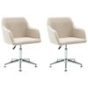 vidaXL 2 db kr&eacute;msz&iacute;nű sz&ouml;vet forg&oacute; &eacute;tkezősz&eacute;k