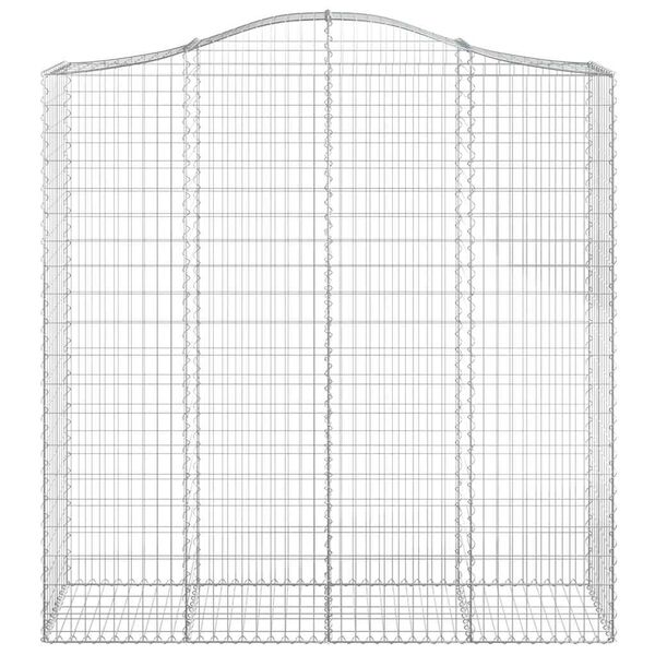 vidaXL 8 db &iacute;ves horganyzott vas gabion kos&aacute;r 200x50x200/220 cm