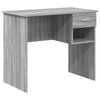 vidaXL Asztal Sz&uuml;rke Sonoma 90 x 49 x 75 cm Szerelt Fa