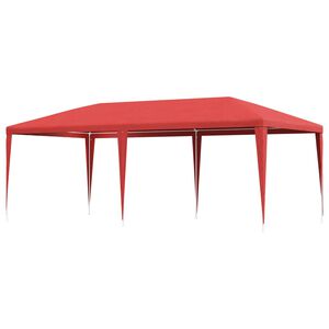vidaXL Partys&aacute;tor Piros 600 x 300 x 255 cm PE &eacute;s ac&eacute;l