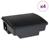 vidaXL 4 db fekete eg&eacute;rfog&oacute; 23x19x9,5 cm