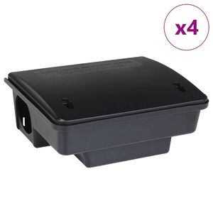 vidaXL 4 db fekete eg&eacute;rfog&oacute; 23x19x9,5 cm