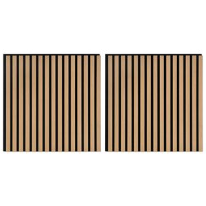 vidaXL Fali panelek 2 pcs Term&eacute;szetes 60,5 x 60 cm