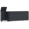 vidaXL antracit ac&eacute;l kerekes t&aacute;rol&oacute; 5 szemeteskuk&aacute;hoz 345x79x117 cm