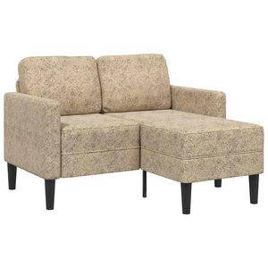 vidaXL vil&aacute;gossz&uuml;rke műbőr 2 &uuml;l&eacute;ses kanap&eacute; L-alak&uacute; kanap&eacute;val 125 cm
