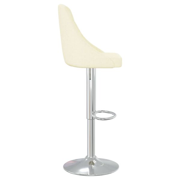 vidaXL 2 db krémszínű szövet bárszék