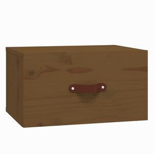 vidaXL m&eacute;zbarna falra szerelhető &eacute;jjeliszekr&eacute;ny 40 x 29,5 x 22 cm