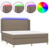 vidaXL t&oacute;psz&iacute;nű sz&ouml;vet rug&oacute;s &eacute;s LED-es &aacute;gy matraccal 180 x 200 cm