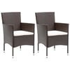 vidaXL 2 db barna kerti polyrattan &eacute;tkezősz&eacute;k