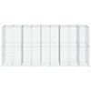 vidaXL horganyzott vas gabion kosár fedéllel 450 x 100 x 200 cm