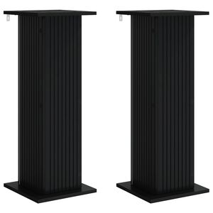 vidaXL N&ouml;v&eacute;ny&aacute;llv&aacute;ny 2 pcs Fekete 30,5 x 30 x 80,5 cm Szerelt Fa