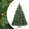 vidaXL Mű kar&aacute;csonyfa 300 LED-del &aacute;llv&aacute;nnyal Z&ouml;ld 210 cm PE &eacute;s PVC