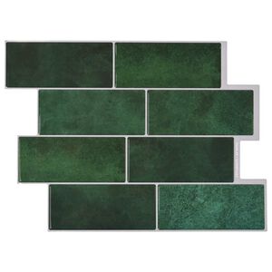 vidaXL Metr&oacute;csempe 10 db S&ouml;t&eacute;tz&ouml;ld 29 x 21 cm Poliuret&aacute;n &eacute;s PET