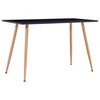 vidaXL t&ouml;lgysz&iacute;nű &eacute;s fekete MDF &eacute;tkezőasztal 120 x 60 x 74 cm