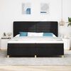 vidaXL Boxspring &aacute;gy matraccal S&ouml;t&eacute;tsz&uuml;rke 90x190 cm Sz&ouml;vet Fekete
