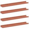 vidaXL Falpolc 4 db Piros 60 x 9 x 3 cm Szerelt Fa
